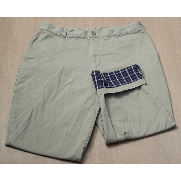 LL Bean Lined Flannel Pants Size 40x29 Men's Natural Fit Heavyweight Warm - Picture 2 of 11